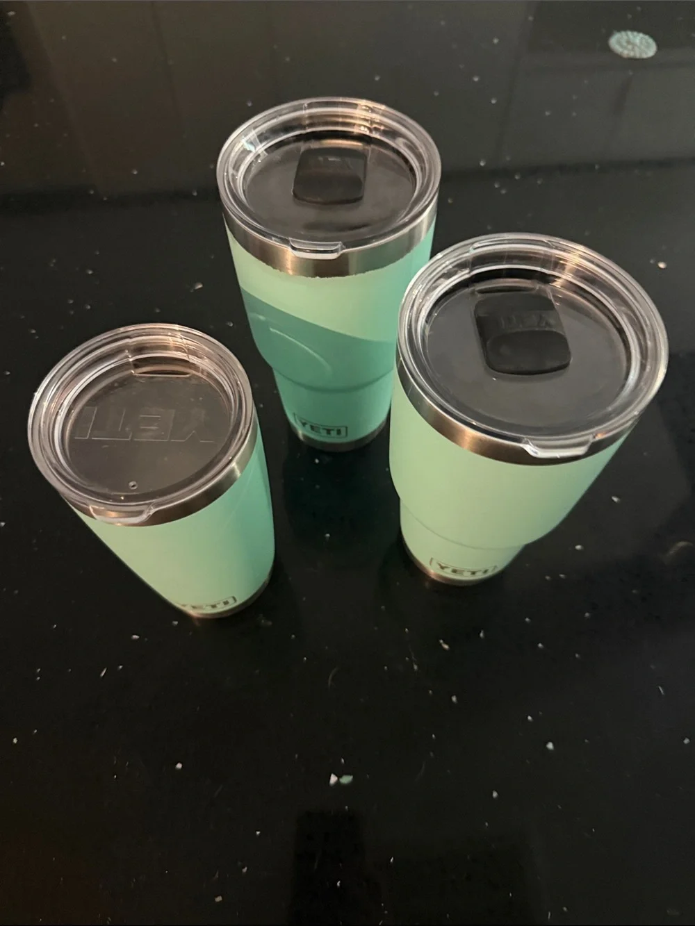 YETI Mint Green Stainless Tumblers Trio